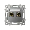 Gniazdo głośnikowe pojedyncze 6mm2 Szary mat Szafir - GGN-1Z/m/70