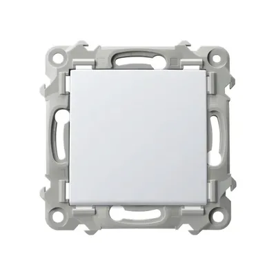 Łącznik jednobiegunowy Biały Szafir Ospel ŁP-1Z/m/00 - elegancki element instalacji elektrycznej.