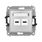Ładowarka USB C podwójna 5V Quick Charge 3,1A (z polem opisowym) Srebrny metalik Karlik Mini - 7MCUSB-7