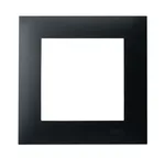 Ramka pojedyncza Ospel Szafir R-1Z/33 w kolorze czarny mat, z minimalistycznym designem, idealna do nowoczesnych wnętrz.