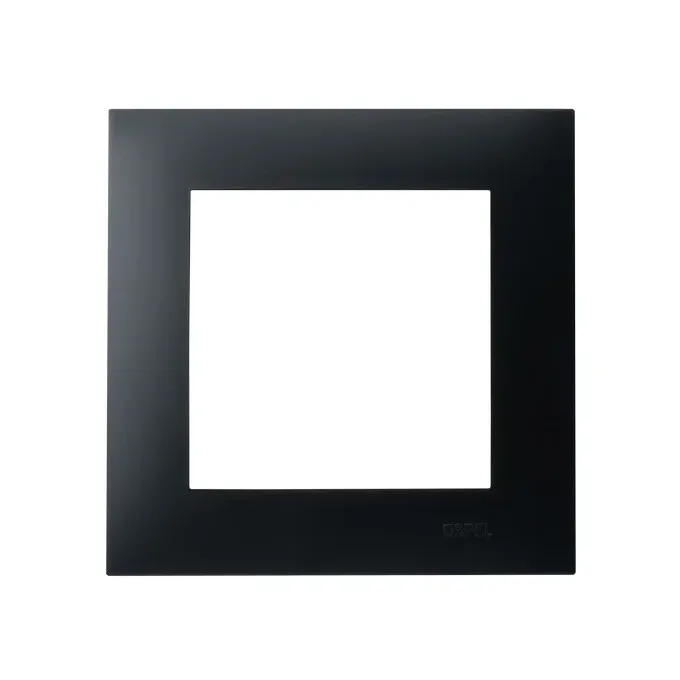 Ramka pojedyncza Ospel Szafir R-1Z/33 w kolorze czarny mat, z minimalistycznym designem, idealna do nowoczesnych wnętrz.