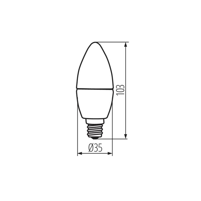 Żarówka LED C35 N 4,9W E14-WW świeczka 470lm 3000K b.ciepła 230V Kanlux - 31307
