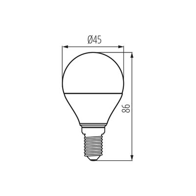 Żarówka LED IQ-LED G45 E14 7,2W-WW 806lm 2700K b.ciepła 230V Kanlux - 33740