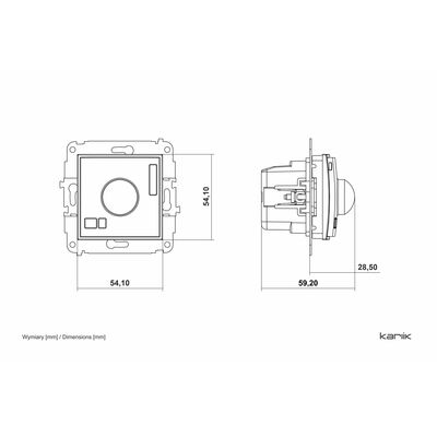 Elektroniczny czujnik ruchu Grafitowy Karlik ICON - 11ICR-1