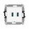 Gniazdo USB-A A 3.0 podwójne Biały połysk Karlik ICON - IGUSBBO-6