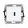 Gniazdo USB-A A 3.0 pojedyncze Biały połysk Karlik ICON - IGUSBBO-5