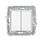 Łącznik jednobiegunowy ze schodowym (wspólne zasilanie) (bez piktogramu) Biały połysk Karlik ICON - IWP-10.11