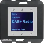 Radio Touch DAB+ Antracyt mat Berker K.1 - wbudowane radio z ekranem dotykowym i funkcją DAB+, antracytowe matowe wykończenie.