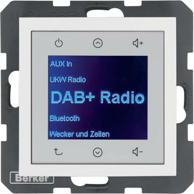 Radio Touch DAB+ Biały połysk Berker B.Kwadrat - 29848989