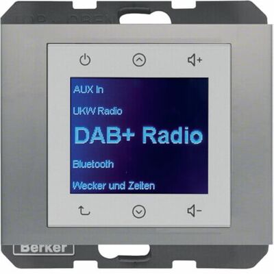 Radio Touch DAB+ Stal szlachetna nierdzewna, lakierowany Berker K.5 - 29847004