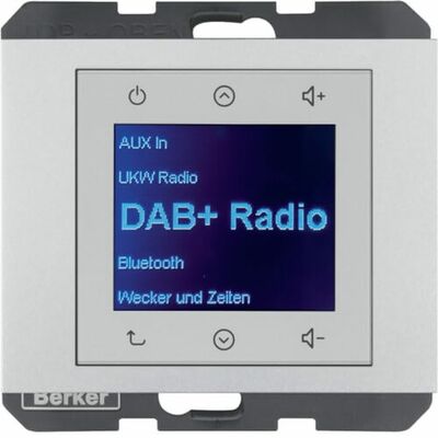 Radio Touch DAB+ z Bluetooth Aluminium, lakierowany Berker K.5 - 30847003