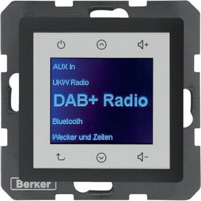 Radio Touch DAB+ z Bluetooth Antracyt aksamit Berker Q.1/Q.3/Q.7 - 30846086