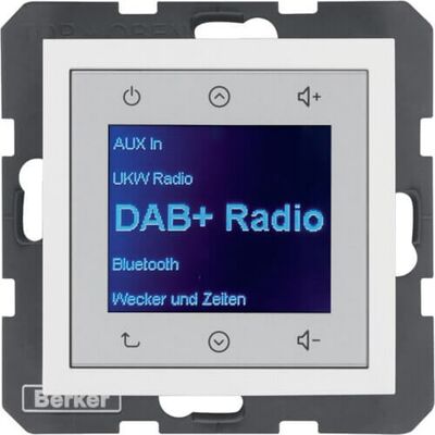 Radio Touch DAB+ z Bluetooth Biały połysk Berker B.Kwadrat - 30848989