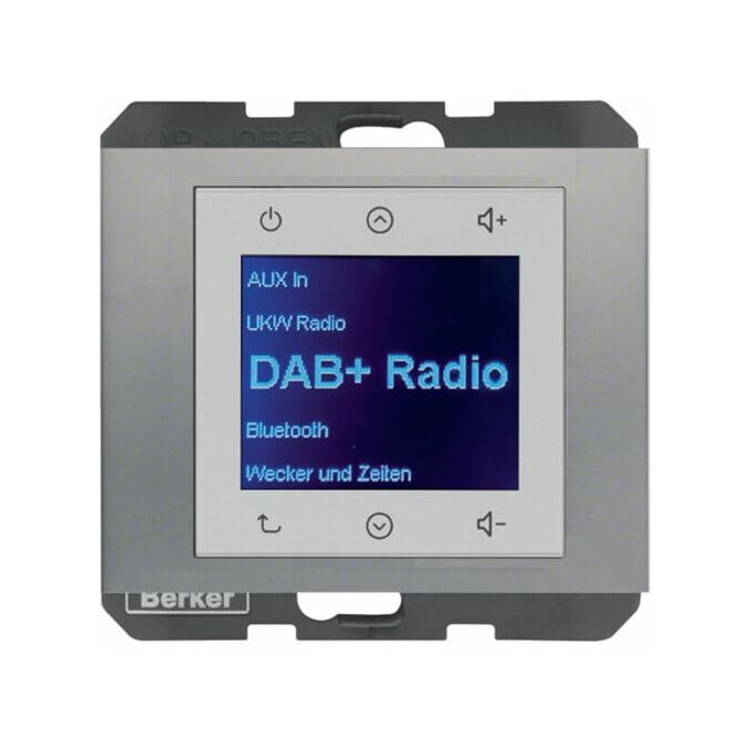 Radio Touch DAB+ z Bluetooth Stal szlachetna nierdzewna, lakierowany Berker K.5 - 30847004
