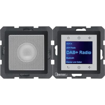 Radio Touch DAB+ z głośnikiem Antracyt aksamit Berker Q.1/Q.3/Q.7 - 29806086