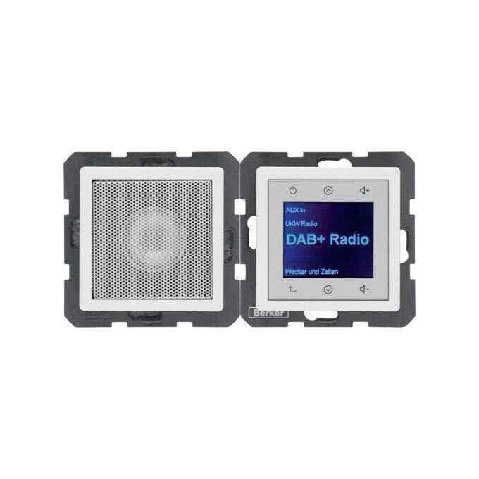 Radio Touch DAB+ z głośnikiem Biały aksamit Berker Q.1/Q.3/Q.7 - 29806089