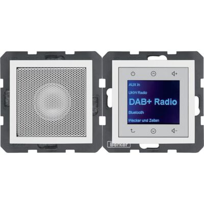 Radio Touch DAB+ z głośnikiem Biały połysk Berker B.Kwadrat - 29808989