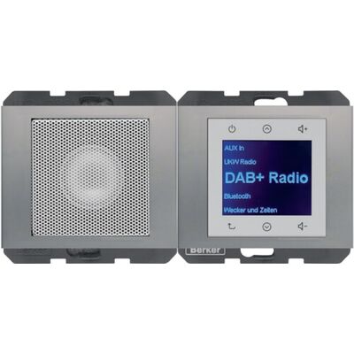 Radio Touch DAB+ z głośnikiem Stal szlachetna nierdzewna, lakierowany Berker K.5 - 29807004