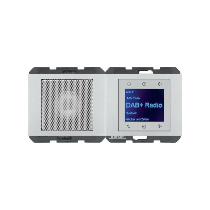 Radio Touch DAB+ z głośnikiem i Bluetooth Aluminium, lakierowany Berker K.5 - 30807003