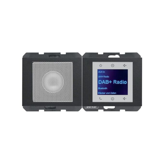 Radio Touch DAB+ z głośnikiem i Bluetooth Antracyt mat Berker K.1 - 30807006