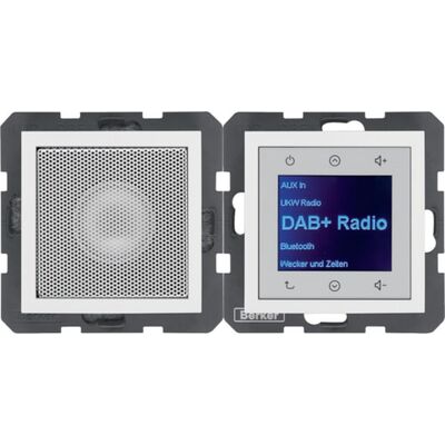 Radio Touch DAB+ z głośnikiem i Bluetooth Biały połysk Berker B.Kwadrat - 30808989