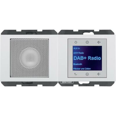 Radio Touch DAB+ z głośnikiem i Bluetooth Biały połysk Berker K.1 - 30807009