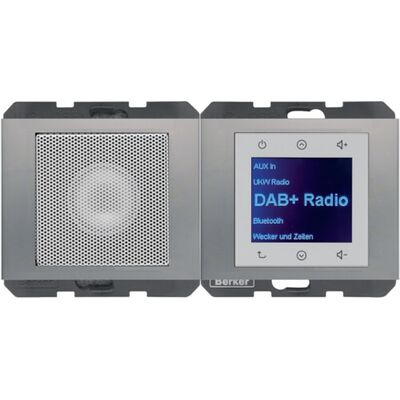 Radio Touch DAB+ z głośnikiem i Bluetooth Stal szlachetna nierdzewna, lakierowany Berker K.5 - 30807004