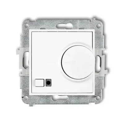Regulator temperatury Karlik ICON IRT-1 biały połysk z pokrętłem i czujnikiem podpodłogowym