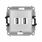 Gniazdo USB-A A 2.0 podwójne Srebrny metalik Karlik ICON - 7IGUSBBO-2