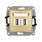 Gniazdo USB-A A 2.0 podwójne Złoty Karlik ICON - 29IGUSB-2