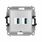 Gniazdo USB-A A 3.0 podwójne Srebrny metalik Karlik ICON - 7IGUSBBO-6