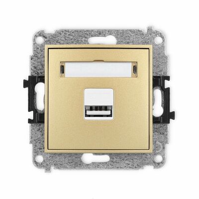 Ładowarka USB (1-wyjście) 5V, 1A Złoty Karlik ICON - 29ICUSB-1