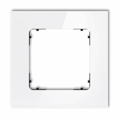 Ramka pojedyncza kwadratowa z efektem szkła Biały/Czarny Karlik ICON - 0-12-IRSK-1