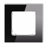 Ramka pojedyncza kwadratowa z efektem szkła Czarny/Biały Karlik ICON - 12-0-IRSK-1