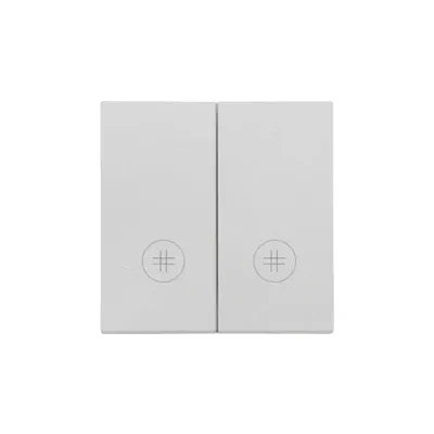 Dwa klawisze z oczkiem do mechanizmu SW7/2M Aluminium mat Simon 55, producent Kontakt-Simon, kolor biały matowy.
