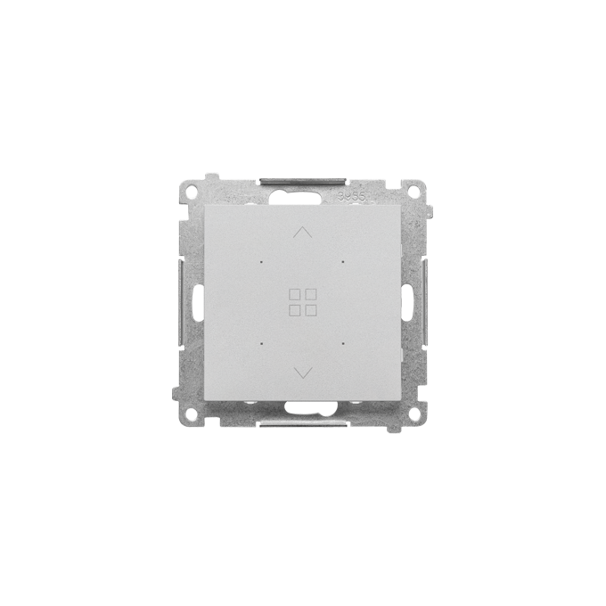 Elektroniczny przycisk roletowy grupowy Aluminium mat Simon 55 - TEZ1G.01/143