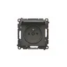 Gniazdo bryzgoszczelne IP-44 Simon 55 w kolorze czarny mat, model TGZ1BCZ.01/149, na białym tle.