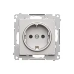 Gniazdo pojedyncze z uziemieniem Schuko Aluminium mat Simon 55 - TGSZ1CZ.01/143, producent Kontakt-Simon