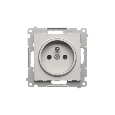 Gniazdo pojedyncze z uziemieniem Simon 55 Aluminium mat TGZ1CZ.01/143 - eleganckie i funkcjonalne rozwiązanie do Twojego domu.
