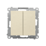 Łącznik jednobiegunowy + przycisk zwierny 16AX Szampański mat Simon 55 - TW1P1A.01/144