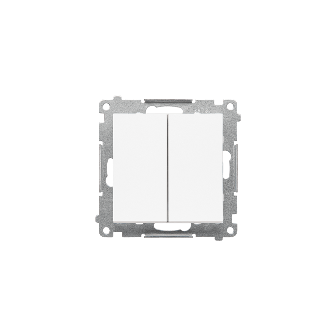 Łącznik krzyżowy podwójny z podświetleniem (bez piktogramu) Biały mat Simon 55 - TW7/2L2.01/X/111