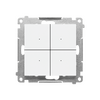 Łącznik/przycisk poczwórny elektroniczny Biały mat Simon 55 - TEW4.01/111