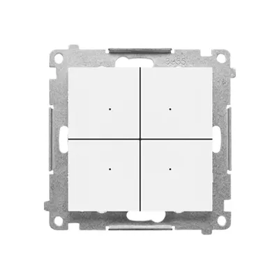 Łącznik/przycisk poczwórny elektroniczny Biały mat Simon 55 - TEW4.01/111, producent Kontakt-Simon