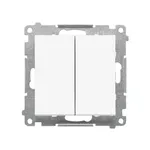 Łącznik schodowy podwójny biały mat Simon 55 TW6/2.01/X/111 - elegancki i funkcjonalny element instalacji elektrycznej.