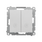 Łącznik schodowy podwójny z podświetleniem (bez piktogramu) Aluminium mat Simon 55 - TW6/2L2.01/X/143