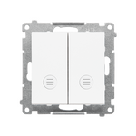 Łącznik schodowy podwójny z podświetleniem (bez piktogramu) Biały mat Simon 55 - TW6/2L2.01/X/111