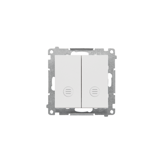 Łącznik schodowy podwójny z podświetleniem (bez piktogramu) Jasnoszary mat Simon 55 - TW6/2L2.01/X/114