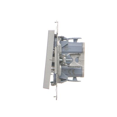 Łącznik schodowy z podświetleniem (bez piktogramu) Aluminium mat Simon 55 - TW6L.01/X/143