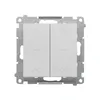 Przycisk żaluzjowy podwójny Aluminium mat Simon 55 - TZP2.01/143