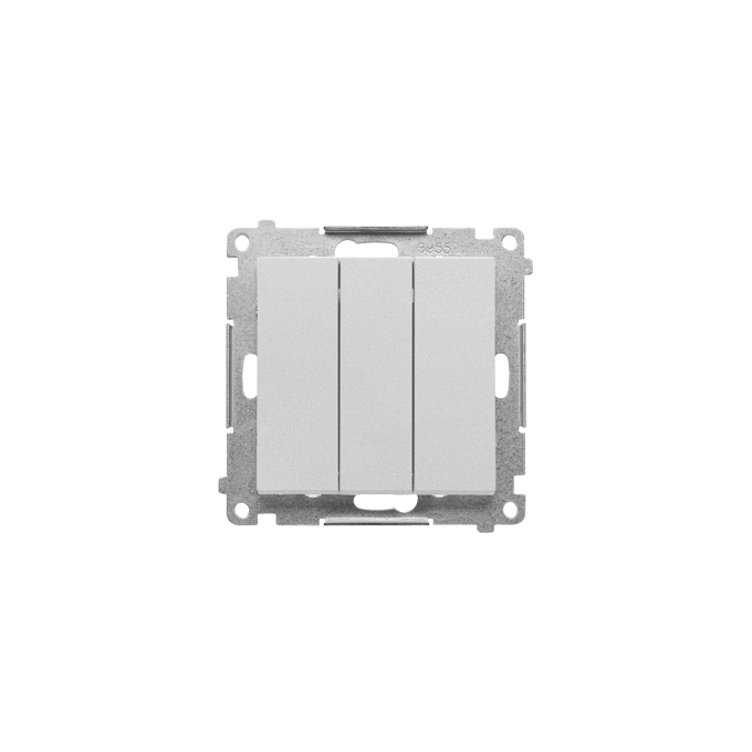 Przycisk potrójny Aluminium mat Simon 55 - TP31.01/143